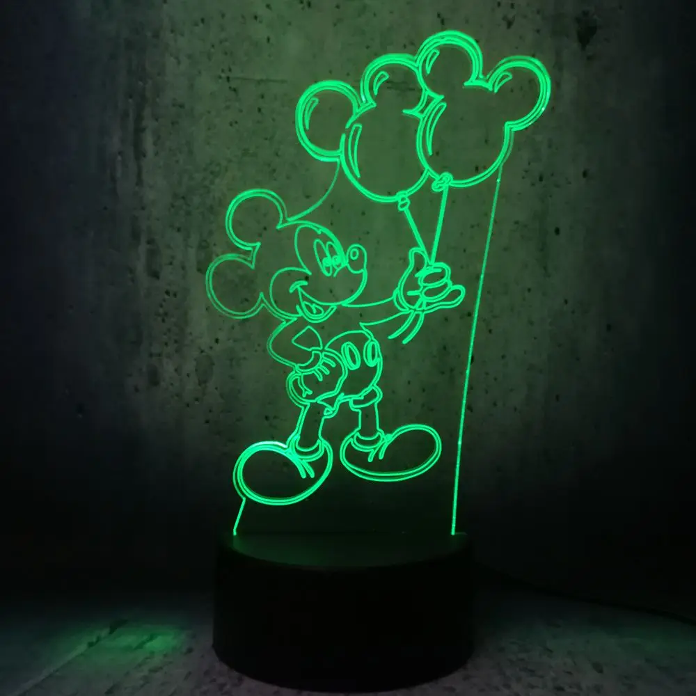 Mickey Mouse Holding Balloon 3D LED USB Night Light Christmas gift Desk Decorative Table Mood Baby kid Children creative lamps
Mickey Mouse Holding Balloon 3D LED USB Night Light Christmas gift Desk Decorative Table Mood Baby kid Children creative lamps