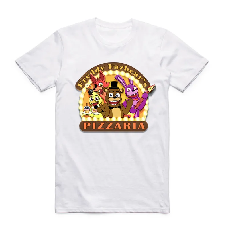 Мужская футболка с круглым вырезом принтом пять ночей у Фредди|fashion tees|fashion t-shirtnight