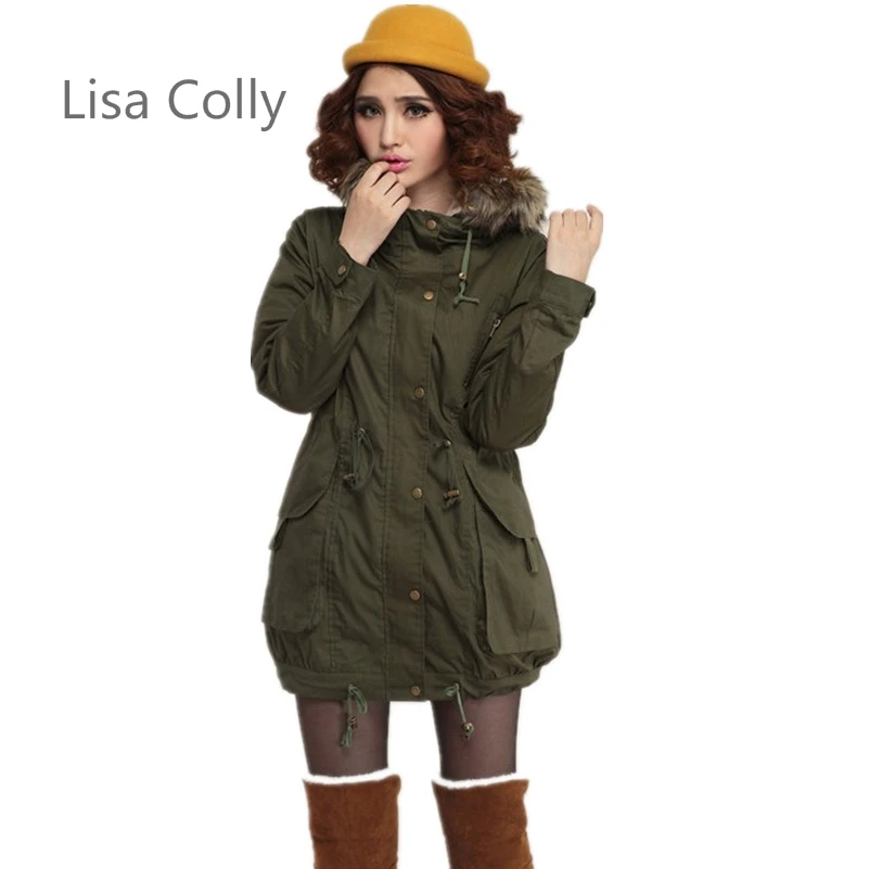 Lisa Colly Women Winter Coat Jackets Women Thicken Warm Winter Fur Collar Parkas for Women Long Down Parka army green
Lisa Colly Women Winter Coat Jackets Women Thicken Warm Winter Fur Collar Parkas for Women Long Down Parka army green
