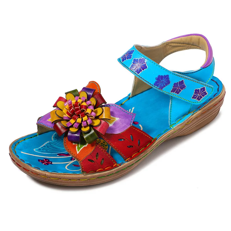 Comfy Hand Painted Genuine Leather Floral Splicing Buckle Hook Loop Sandals Retro Summer Shoes New Ladies Shoes New
Comfy Hand Painted Genuine Leather Floral Splicing Buckle Hook Loop Sandals Retro Summer Shoes New Ladies Shoes New