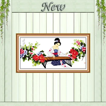 Rhyme of lyre girl beauty paintings counted printed on canvas DMC 14CT 11CT Chinese Cross Stitch Needlework Sets Embroidery kits
Rhyme of lyre girl beauty paintings counted printed on canvas DMC 14CT 11CT Chinese Cross Stitch Needlework Sets Embroidery kits