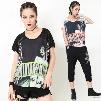 New Women Summer High Street Fashion O Neck Short Sleeve Sexy Lace Patchwork Rhinestone T Shirt Tops Female Casual Loose Shirts
New Women Summer High Street Fashion O Neck Short Sleeve Sexy Lace Patchwork Rhinestone T Shirt Tops Female Casual Loose Shirts