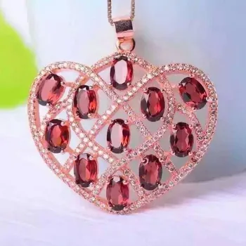 natural garnet pendants 925 sterling silver natural red gem heart Pendants fashion fine jewelry gift for women send necklace
natural garnet pendants 925 sterling silver natural red gem heart Pendants fashion fine jewelry gift for women send necklace