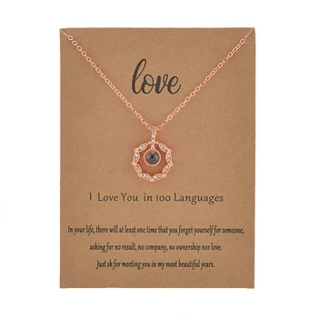 6pcs With Card Lotus 100 Language I love You Necklace For Women Wedding Letter Necklace Jewelry Drop Shipping
6pcs With Card Lotus 100 Language I love You Necklace For Women Wedding Letter Necklace Jewelry Drop Shipping