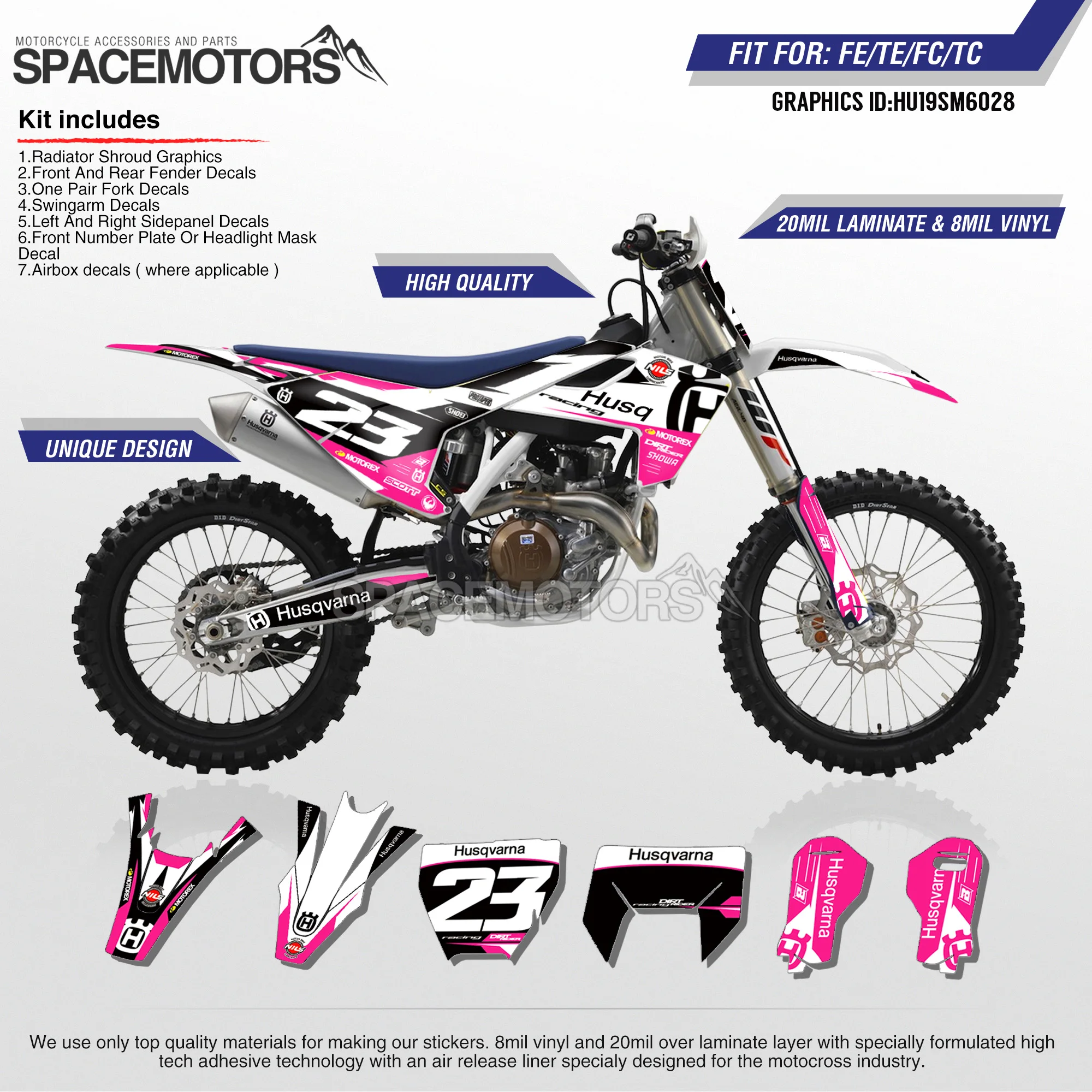 MotoSpace Customized Team Graphics Backgrounds Decals 3M Custom Stickers For Husqvarna TC FC TX FX 2016-2018 TE FE 2017-2019 028
MotoSpace Customized Team Graphics Backgrounds Decals 3M Custom Stickers For Husqvarna TC FC TX FX 2016-2018 TE FE 2017-2019 028