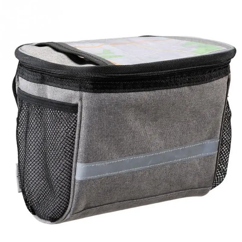 New Zipper Bicycle Front Bag Handlebar Basket Nylon Material with Reflective Stripe Thermal Insulative Cycling Accessories #1013
New Zipper Bicycle Front Bag Handlebar Basket Nylon Material with Reflective Stripe Thermal Insulative Cycling Accessories #1013