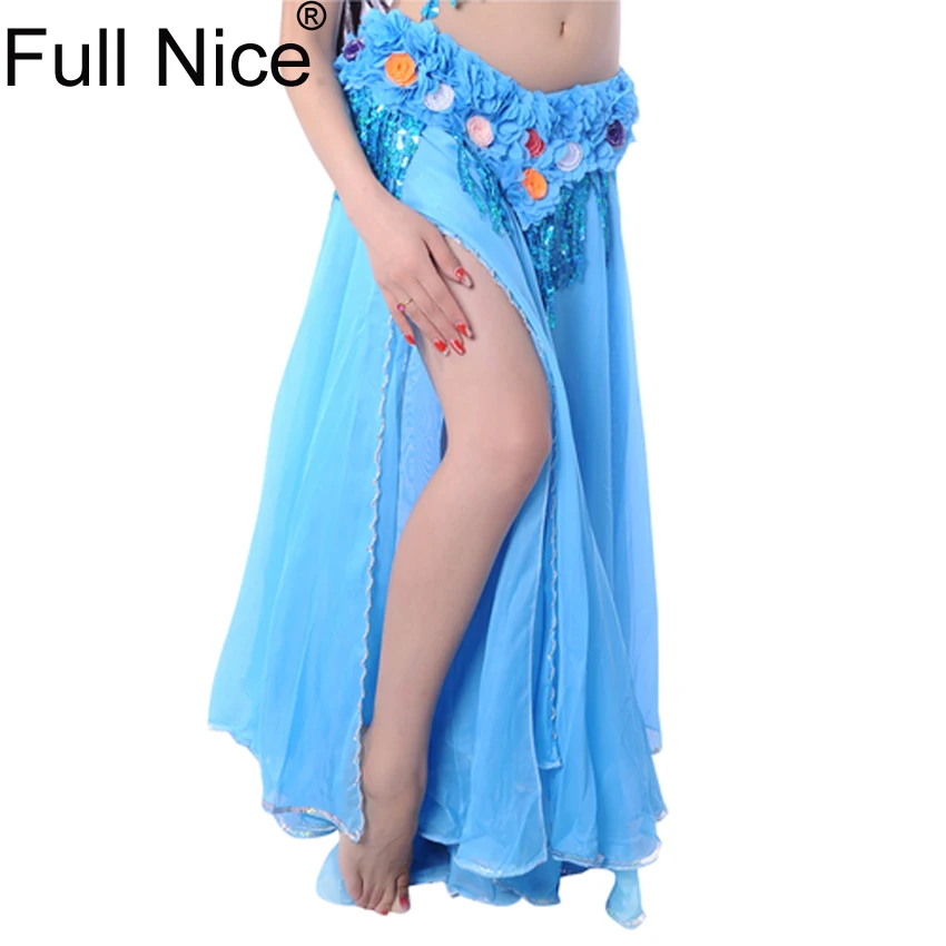 

New Belly Dancing Clothes Professional Long Fish Tail Skirts Wrapped Skirt Women Sequins Belly Dance Skirts (without belt)