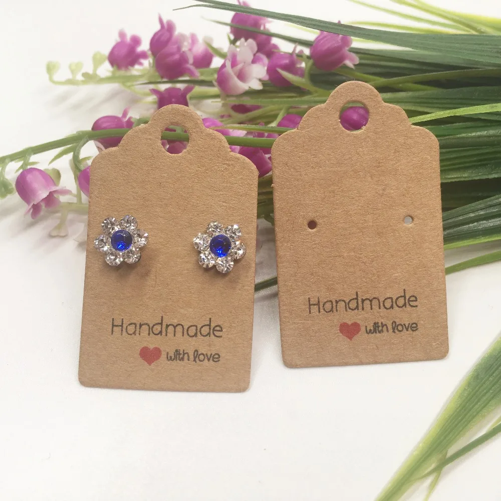 200pcs 5*3 cm Paper handmade with love earring cards Jewelry display card, new style earring packing card hanging tags
200pcs 5*3 cm Paper handmade with love earring cards Jewelry display card, new style earring packing card hanging tags
