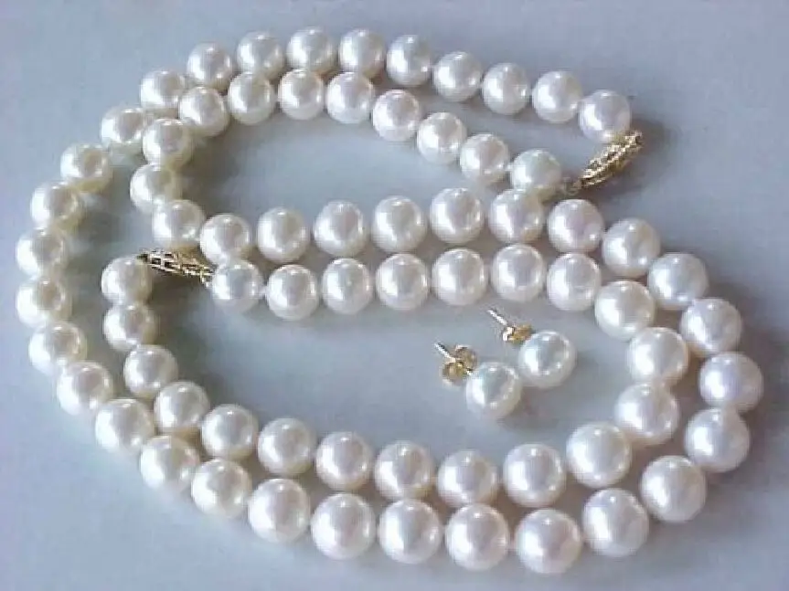 SET OF 9-10MM AAA WHITE SOUTH SEA PEARL NECKLACE, BRACELET EARRING 14KGP CLASP ck
SET OF 9-10MM AAA WHITE SOUTH SEA PEARL NECKLACE, BRACELET EARRING 14KGP CLASP ck