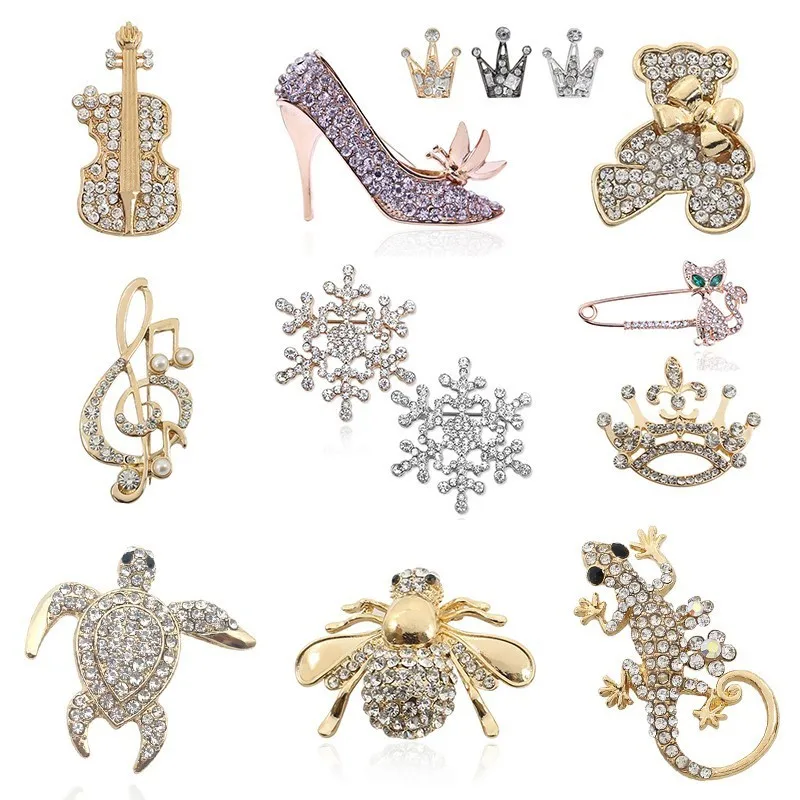 Bling Rhinestone Brooch Animal Brooches Pins Bee Tortoise Lizard Bear Music Note Guitar High-heeled Shoes Crown Brooch Xmas Gift
Bling Rhinestone Brooch Animal Brooches Pins Bee Tortoise Lizard Bear Music Note Guitar High-heeled Shoes Crown Brooch Xmas Gift