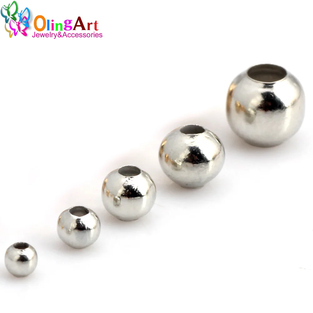 OlingArt Iron Round 2.4/3.2/4.0/5.0/6.0mm Plating rhodium Spaced beads Bracelet necklace earring DIY jewelry making necessity
OlingArt Iron Round 2.4/3.2/4.0/5.0/6.0mm Plating rhodium Spaced beads Bracelet necklace earring DIY jewelry making necessity