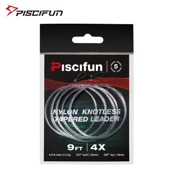Piscifun 5/6 Pieces Nylon Clear Fly Fishing Tapered Leader With Loop 7.5FT 9FT 12FT 0/1/2/3/4/5/6/7X Fly Fishing Line Leader
Piscifun 5/6 Pieces Nylon Clear Fly Fishing Tapered Leader With Loop 7.5FT 9FT 12FT 0/1/2/3/4/5/6/7X Fly Fishing Line Leader
