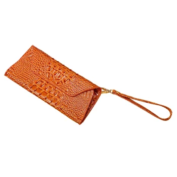 Women Crocodile Faux Leather Clutch Mini Handbag Fashion Long Purse with Strap 
Women Crocodile Faux Leather Clutch Mini Handbag Fashion Long Purse with Strap