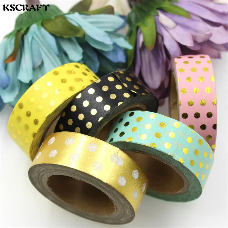 KSCRAFT 15mm*10m Adhesive Tape for Scrapbooking DIY Craft Sticky Deco Masking Japanese Paper Washi Tape Dots
KSCRAFT 15mm*10m Adhesive Tape for Scrapbooking DIY Craft Sticky Deco Masking Japanese Paper Washi Tape Dots