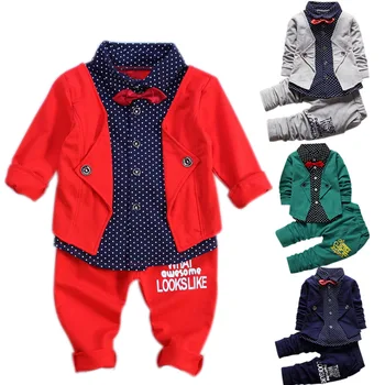 Hot Selling 2017 Spring Kids Boys Button Letters Bow Clothing Sets Shirt Jacket+Pants Suit Set Z198
Hot Selling 2017 Spring Kids Boys Button Letters Bow Clothing Sets Shirt Jacket+Pants Suit Set Z198
