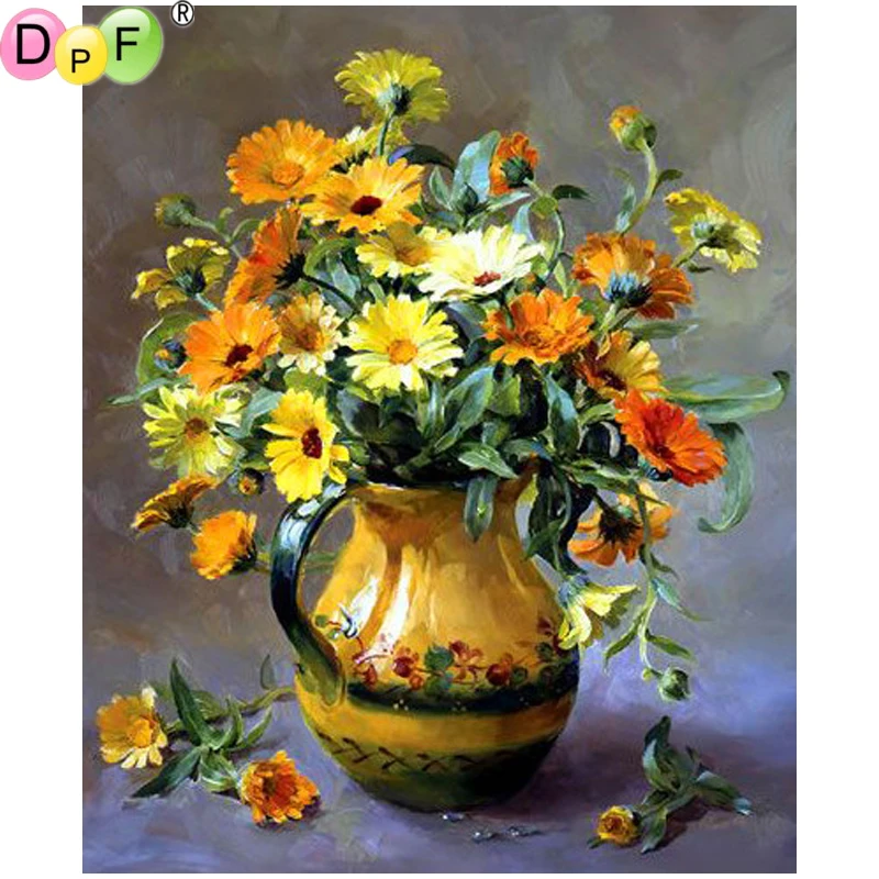 DPF DIY Yellow vase 5D diamond embroidery diamond painting cross stitch wall painting crafts diamond mosaic square home decor
DPF DIY Yellow vase 5D diamond embroidery diamond painting cross stitch wall painting crafts diamond mosaic square home decor