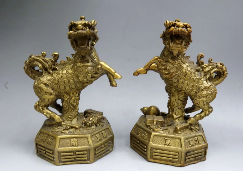 671115700++China brass sculpture Town house copper Feng Shui Foo Dogs Lions pair Statue
671115700++China brass sculpture Town house copper Feng Shui Foo Dogs Lions pair Statue