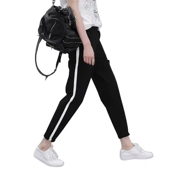 Women Fashion Black Side-stripe Pants Spring Sweatpants Female Casual Harem Pants Loose Trousers
Women Fashion Black Side-stripe Pants Spring Sweatpants Female Casual Harem Pants Loose Trousers