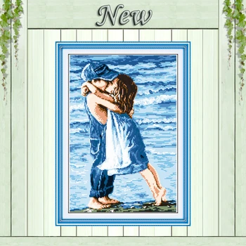 Lovers on seaside,Counted Printed on canvas 11CT DMC 14CT Cross Stitch Embroidery kit,needlework Set,childhood Girl and boy kiss
Lovers on seaside,Counted Printed on canvas 11CT DMC 14CT Cross Stitch Embroidery kit,needlework Set,childhood Girl and boy kiss