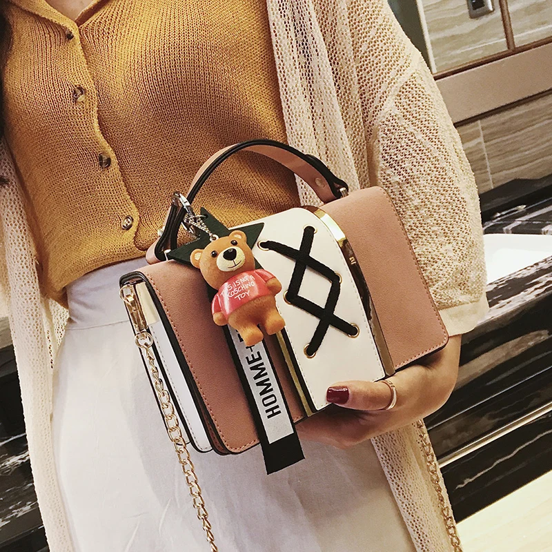 2017 Fashion New Handbags Quality Scrub PU Leather Women bag Retro Stitching Hit color Chain bag Ladies portable shoulder bag
2017 Fashion New Handbags Quality Scrub PU Leather Women bag Retro Stitching Hit color Chain bag Ladies portable shoulder bag