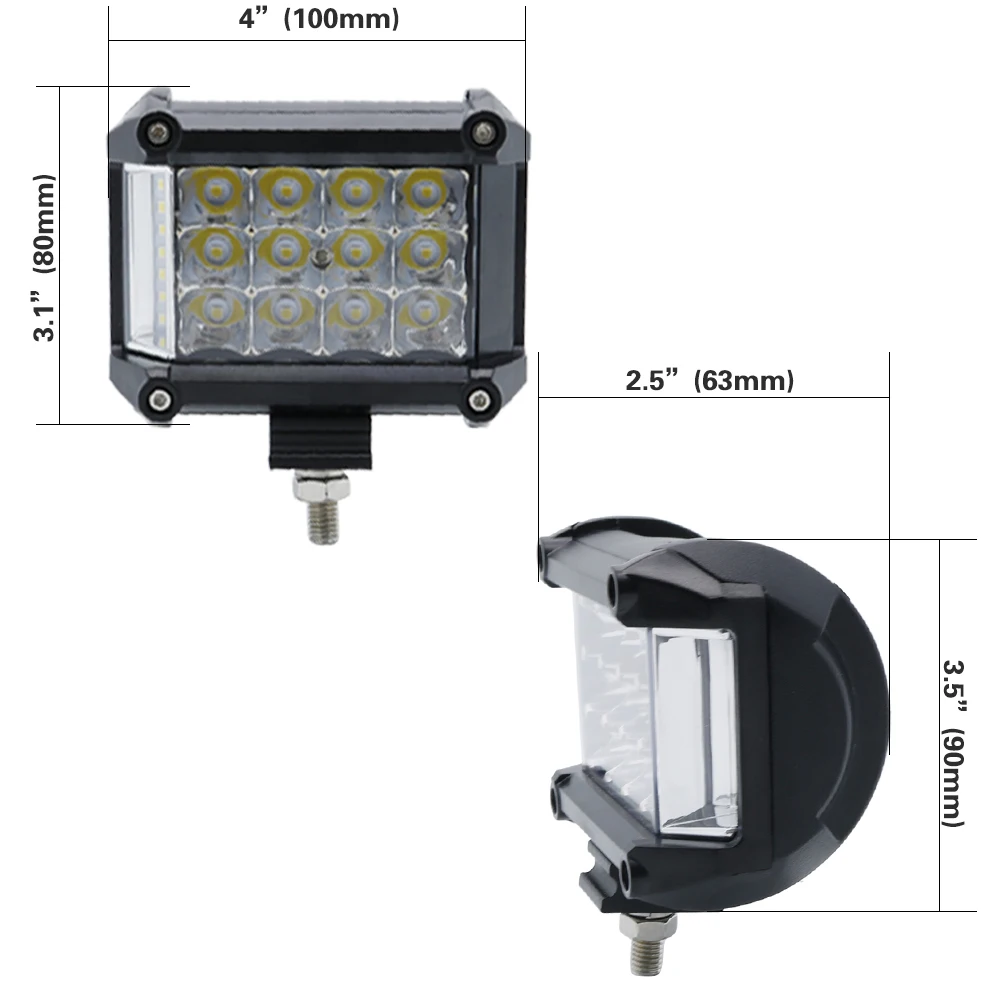 2pcs 4 57W LED Work Light Flood 4x4 Offroad Led Bar Light Driving Lamp Headlight Trucks Boat ATV SUV 4WD 12v 24v (18)