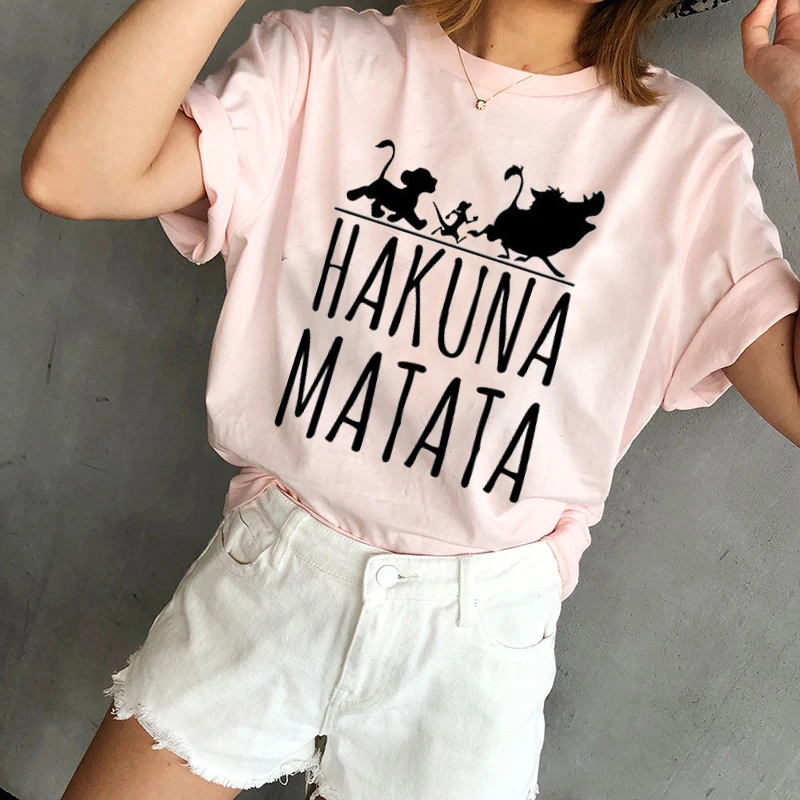 high quality cotton t shirt women hakuna matata t-shirt womens funny tshirt ladies printed tee shirts print pink anime t shirts
high quality cotton t shirt women hakuna matata t-shirt womens funny tshirt ladies printed tee shirts print pink anime t shirts