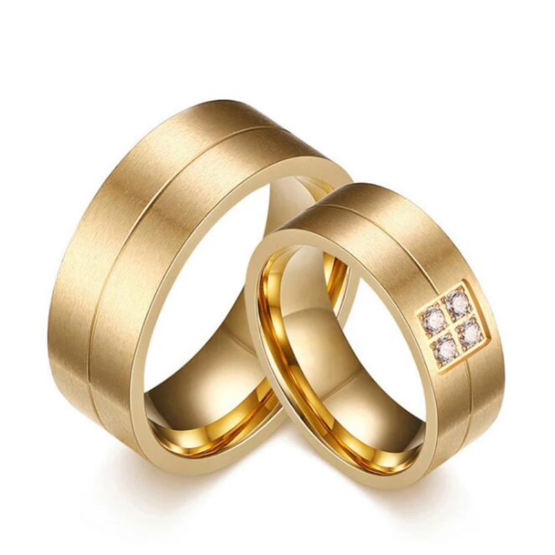 Alliance Ring for Women and Men 8mm Width Gold Colour Matte Stainless Steel Wedding Ring Zirconia Stone Couple Love Ring
Alliance Ring for Women and Men 8mm Width Gold Colour Matte Stainless Steel Wedding Ring Zirconia Stone Couple Love Ring