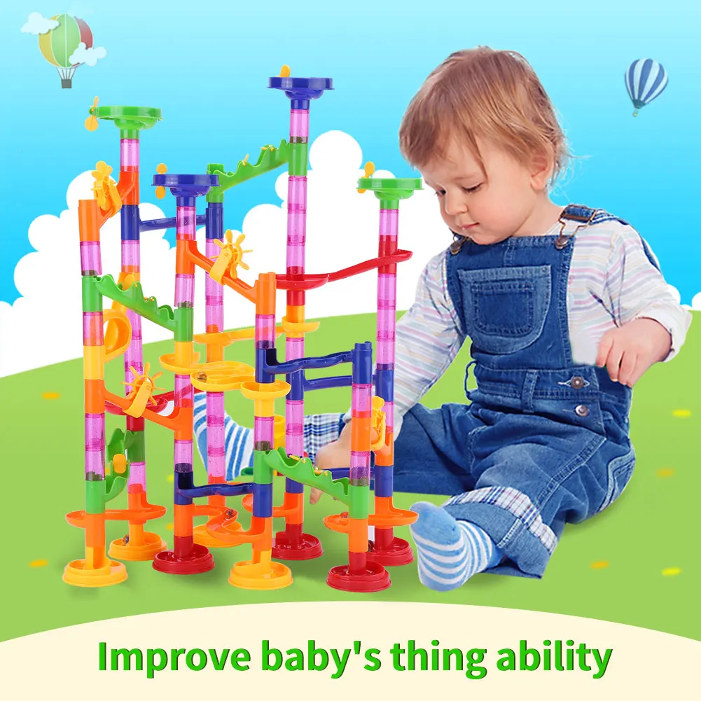 105PCS DIY Construction Marble Race Run Maze Balls Track Building Blocks Children Gift For Baby Educational Toys For kids
105PCS DIY Construction Marble Race Run Maze Balls Track Building Blocks Children Gift For Baby Educational Toys For kids