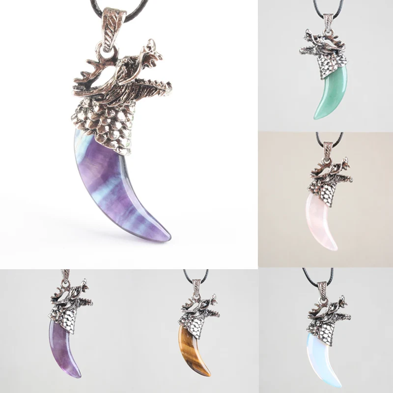 18 Kinds Material Dragon Tooth Shape Quartz Opal Aventurine Quartz Obsidian Fluorite Pendant For Men Jewelry Pendant 1PCS
18 Kinds Material Dragon Tooth Shape Quartz Opal Aventurine Quartz Obsidian Fluorite Pendant For Men Jewelry Pendant 1PCS