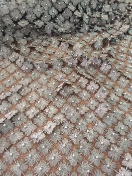 top quality yaking-51005 beaded Nigerian French Lace Fabric gray color African Guipure Lace Fabric
top quality yaking-51005 beaded Nigerian French Lace Fabric gray color African Guipure Lace Fabric
