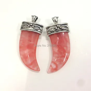H-SP17 Watermellon Crystal Tibetan Horn Tusk Pendant Silver Cap and Bail Tusk Boho Look
H-SP17 Watermellon Crystal Tibetan Horn Tusk Pendant Silver Cap and Bail Tusk Boho Look