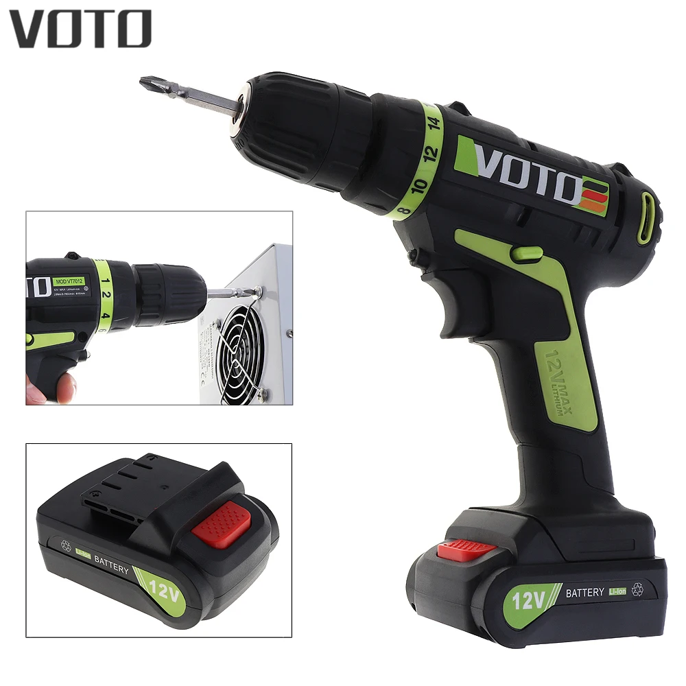 VOTO 12V Electric Screwdriver Lithium Battery Rechargeable Parafusadeira Furadeira Multi-function Cordless Electric Drill
VOTO 12V Electric Screwdriver Lithium Battery Rechargeable Parafusadeira Furadeira Multi-function Cordless Electric Drill