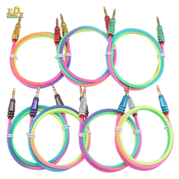 500pcs Aux Cable 3.5mm Jack Male To Male Audio Cable 1m Rainbow Round Bullet Cable for Car Speaker IPhone Samsung HTC Aux Cord
500pcs Aux Cable 3.5mm Jack Male To Male Audio Cable 1m Rainbow Round Bullet Cable for Car Speaker IPhone Samsung HTC Aux Cord