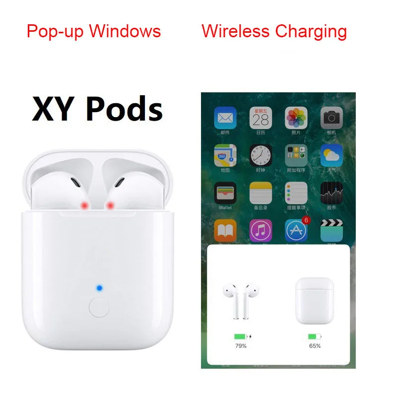 XY Pods 1:1 Bluetooth Earphones Wireless Headsets Mini Earbuds PK i10 TWS Earphone Double Touch Contorl for Phone xiaomi iphone
XY Pods 1:1 Bluetooth Earphones Wireless Headsets Mini Earbuds PK i10 TWS Earphone Double Touch Contorl for Phone xiaomi iphone