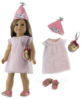 Birthday Suit 4in1 set Doll Clothes Outfit dress+bag+hat+shoes for 18"American Doll
Birthday Suit 4in1 set Doll Clothes Outfit dress+bag+hat+shoes for 18"American Doll