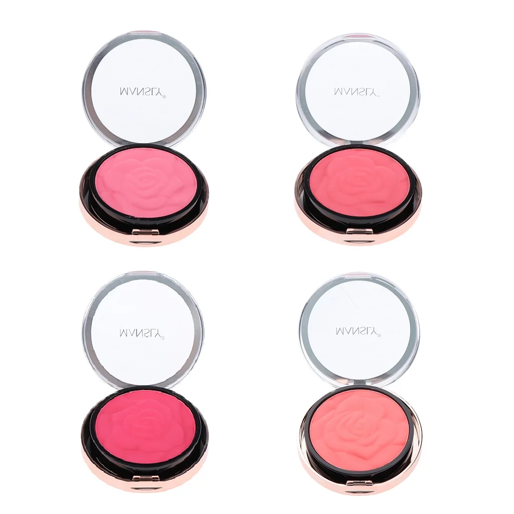 Matte Smooth Contouring Blush Face Blusher Powder Palette with Brush Mirror Beauty Cosmetics Matte Smooth Contouring Blush Face Blusher Powder Palette with Brush Mirror Beauty Cosmetics