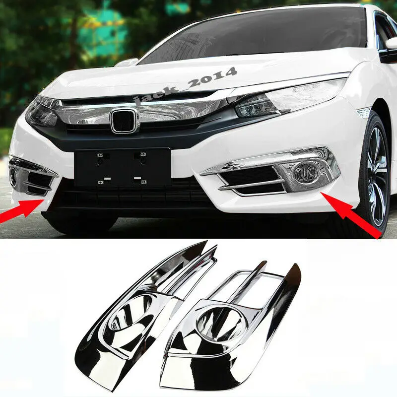 ABS Chrome Rear Fog Light Cover Trim For Honda Civic 10th Sedan 2016 2017 2018 2019
ABS Chrome Rear Fog Light Cover Trim For Honda Civic 10th Sedan 2016 2017 2018 2019