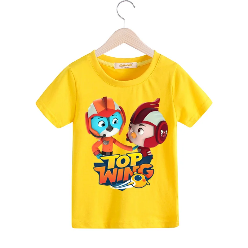 Baby Top Wing Cartoon Print T-shirts Costume Kids Summer Short Sleeve T Shirt Clothes Children Tee Top Clothing Boy Girls TX156 (2)