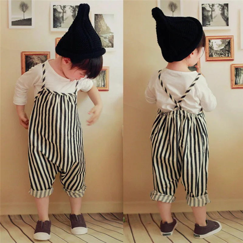 1-4T Striped Kids Baby Girl Clothes Rompers Sleeveless Summer Backless Suspender Rompers jumpsuit for Girls Black
1-4T Striped Kids Baby Girl Clothes Rompers Sleeveless Summer Backless Suspender Rompers jumpsuit for Girls Black