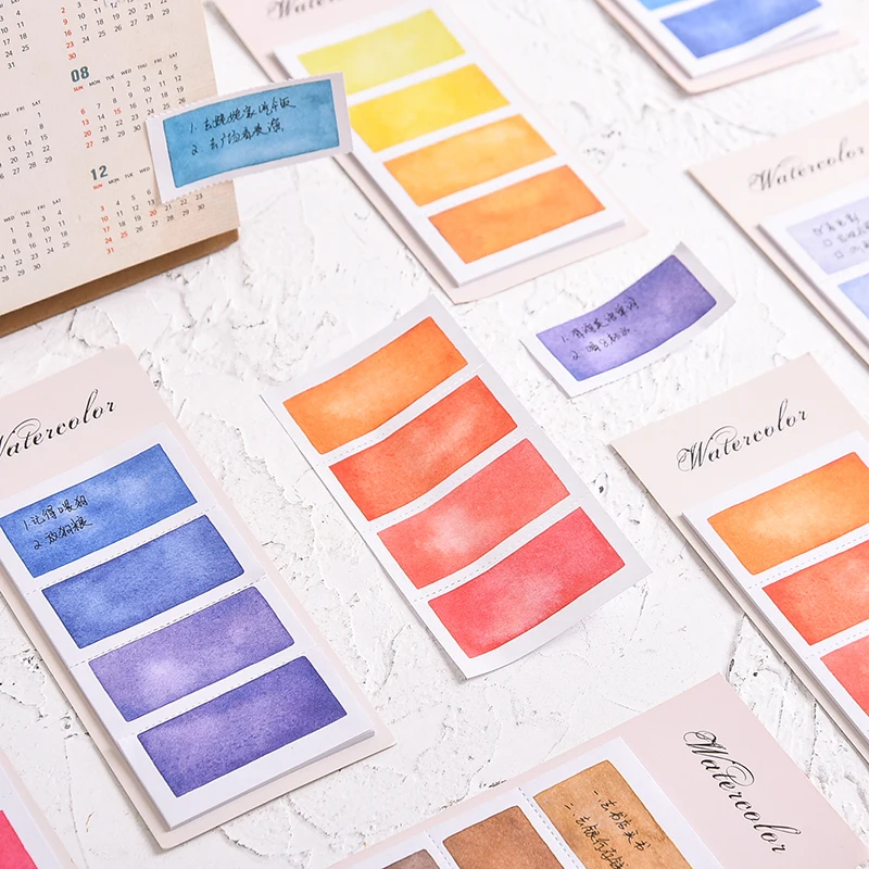 6 pcs Watercolor memo pad set Mini index sticky note Color tag label planner stickers Book marker Stationery Office School F633
6 pcs Watercolor memo pad set Mini index sticky note Color tag label planner stickers Book marker Stationery Office School F633