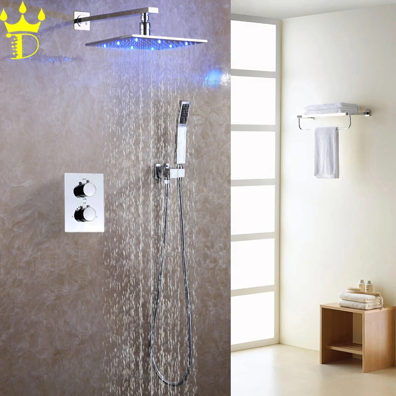 DISGOD Thermostatic Bath Shower Faucet Set Accessories Bathroom Mixer Products 10 Inch Wall Mounted Brass Chrome Shower Head
DISGOD Thermostatic Bath Shower Faucet Set Accessories Bathroom Mixer Products 10 Inch Wall Mounted Brass Chrome Shower Head