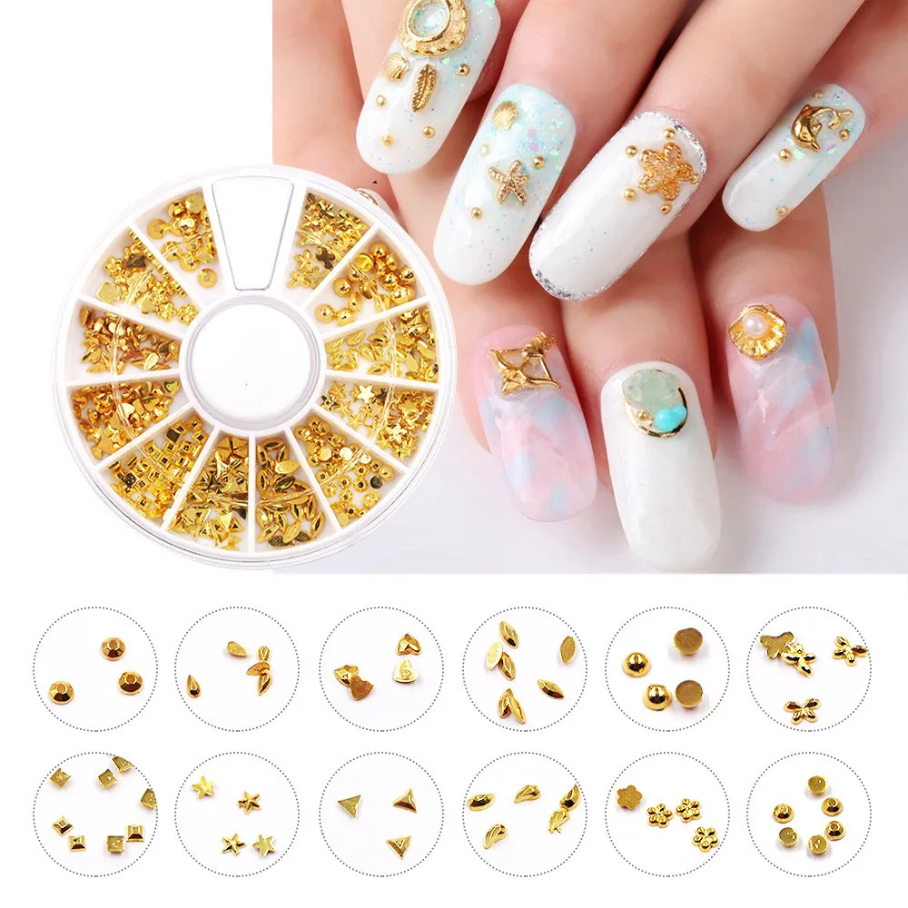 12 Patterns/Box 3D Nail Decoration in Wheel Geometry Plated Metal Nail Studs Manicure Circle Star Nail Art Decorations
12 Patterns/Box 3D Nail Decoration in Wheel Geometry Plated Metal Nail Studs Manicure Circle Star Nail Art Decorations