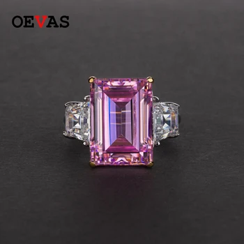 OEVAS Luxury Big rectangle Zircon Wedding rings for women Top quality 925 Sterling silver Colorful Birth stone AAAAA+ CZ jewelry 
OEVAS Luxury Big rectangle Zircon Wedding rings for women Top quality 925 Sterling silver Colorful Birth stone AAAAA+ CZ jewelry
