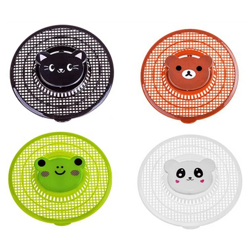 

1 Pc New Cute Cartoon Pattern Hair Catcher Bath Drain Shower Tub Strainer Cover Sink Trap Basin Stopper Filter Can Be Cut