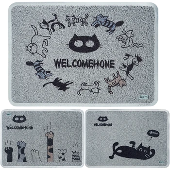 Modern Simple Fashion Cartoon Cat Pattern Washable Non-slip PVC Silk Loop Doormat for Hallway Bathroom Living Room Doormat
Modern Simple Fashion Cartoon Cat Pattern Washable Non-slip PVC Silk Loop Doormat for Hallway Bathroom Living Room Doormat