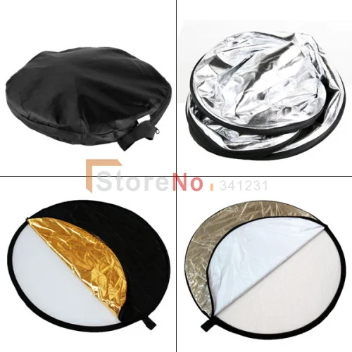 

100% New & Wholesale 110cm Photo collapsible 5 in1 Light Reflector KIT 43" For studio flash