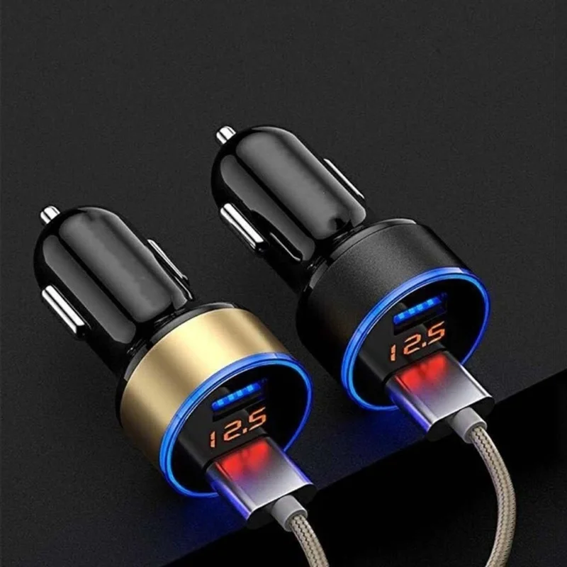 Universal Dual USB Port Digital Red LED Voltage Current Display Car Charger For Phone Tablet GPS
Universal Dual USB Port Digital Red LED Voltage Current Display Car Charger For Phone Tablet GPS