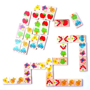 28pcs Kids Toys Wooden Fruit Animal Recognize Blocks Dominoes Jigsaw Montessori Children Early Learning & Education Puzzle Toy
28pcs Kids Toys Wooden Fruit Animal Recognize Blocks Dominoes Jigsaw Montessori Children Early Learning & Education Puzzle Toy