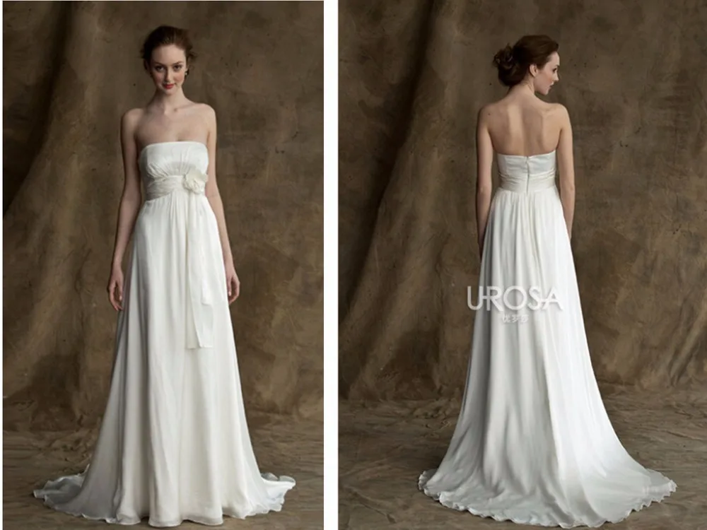 vestido de noiva a-line Sexy long Wedding Dresses White chiffon flower cheap Covered Bodice 2015 simple Vintage Bridal Gowns
vestido de noiva a-line Sexy long Wedding Dresses White chiffon flower cheap Covered Bodice 2015 simple Vintage Bridal Gowns