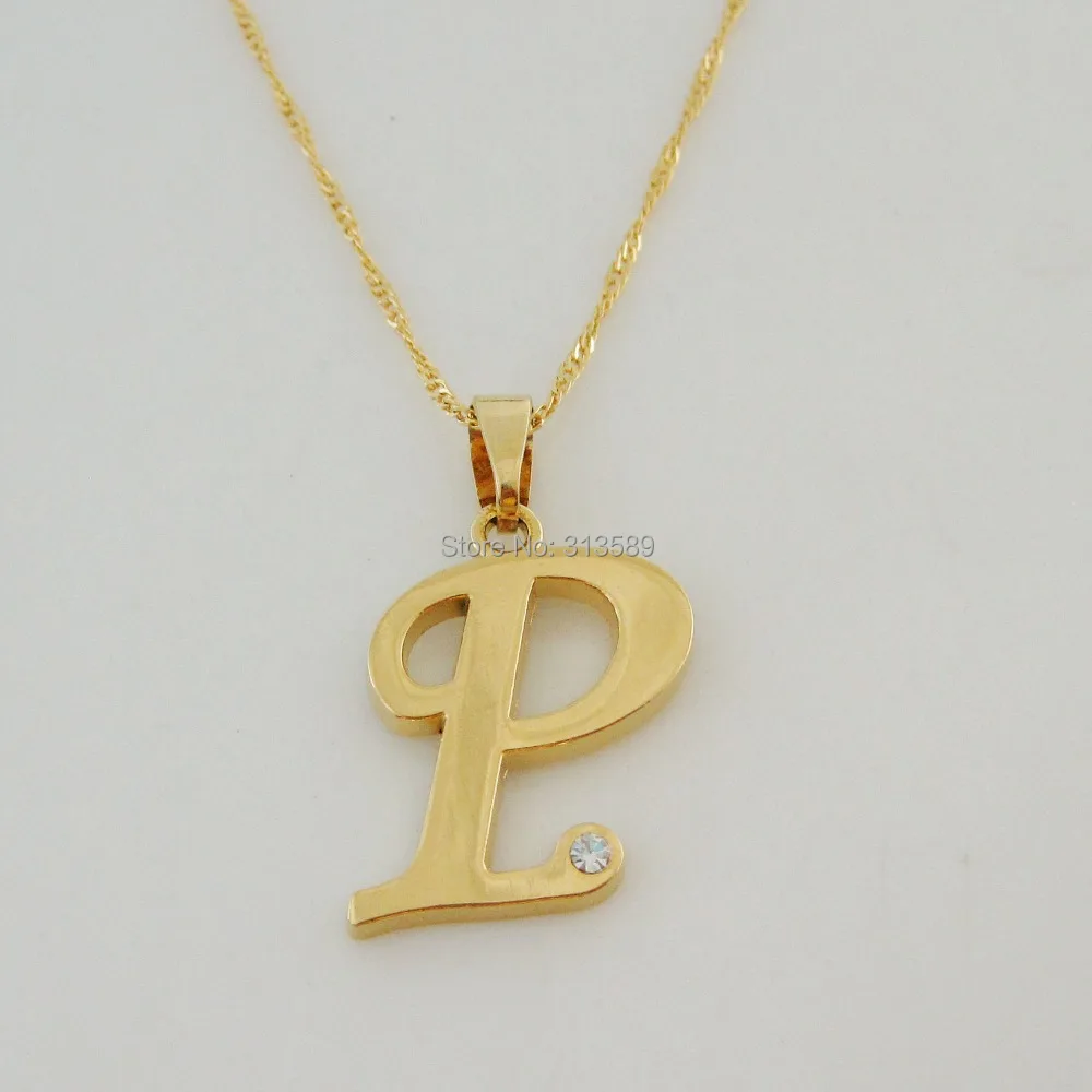 Min order 10$ CAN MIX/ - YELLOW GOLD OVERLAY PLTED 18" NECKLACE& 26 LETTERS ALL HAVE LETTER P INITIAL PENDANT CZ/Great/
Min order 10$ CAN MIX/ - YELLOW GOLD OVERLAY PLTED 18" NECKLACE& 26 LETTERS ALL HAVE LETTER P INITIAL PENDANT CZ/Great/